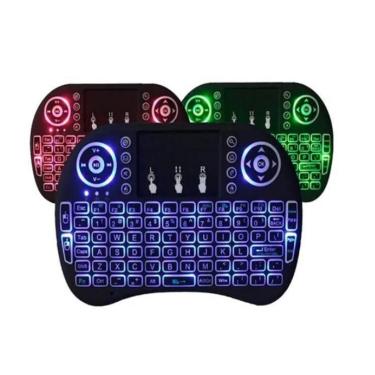 Imagem de Mini Teclado Keyboard Sem Fio Wireless Iluminado Luz Led