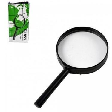 Imagem de Lupa 75 Mm Glass Preta Com Vidro Lente De Aumento Multiuso