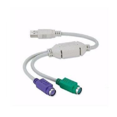 Imagem de Cabo Adaptador  Conversor Usb/2 - Ps2 Teclado E Mouse