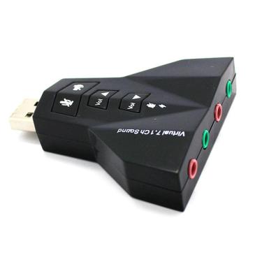 Imagem de Placa De Som Usb 7.1 Canais Adaptador Externo Usb Sound Drive