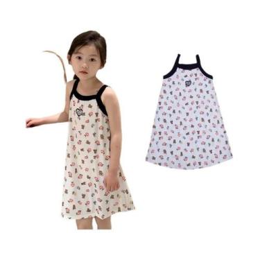 Imagem de Vestido De Pijama Infantil Com Estampa De Desenhos Animados Para Menin