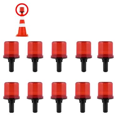 Imagem de Sinalizador Viario Solar Kit 10 Estrada Rodovia Cone Sinaliza Alerta Transito Obra