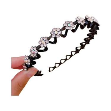Imagem de Faixas De Cabelo Elásticas Com Pérolas E Strass Para Meninas, Acessóri