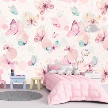 Imagem de Papel de Parede Adesivo Autocolante Decorativo Borboletas 10 METROS 2 