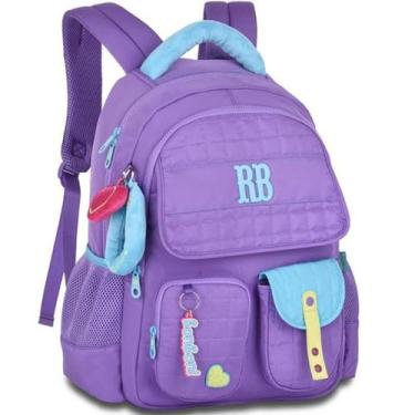 Imagem de Mochila Escolar de Costa Feminina RB Rebecca Bonbon Alça Chaveiro Pelú