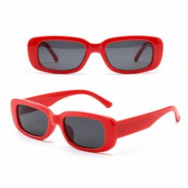 Imagem de Óculos De Sol Vintage Feminino Uv400 Moda/praia - Importado, Vermelho