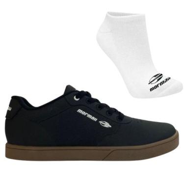 Imagem de Kit Tênis Casual Masculino Mormaii Urban Essence e Meia, 43, Preto, Ma