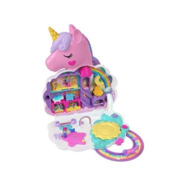 Imagem de Polly Pocket Conjunto de Brinquedo Salao de Unicornio ARCO-IRIS Mattel