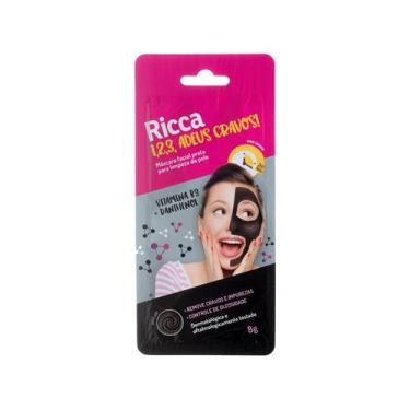 Imagem de Máscara Facial Ricca Preta para Limpeza de Pele 1, 2, 3 Adeus Cravos 8