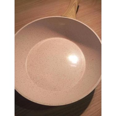 Imagem de Frigideira Antiaderente Revestimento Cerâmico 24cm Indução Bege - Mund