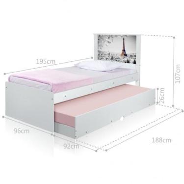 Imagem de Cama Bibox Com Cabeceira Solteiro Cidade Paris