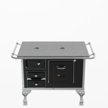 Imagem de Fogão a Lenha N01 Petrycoski Saída a Direita Preto