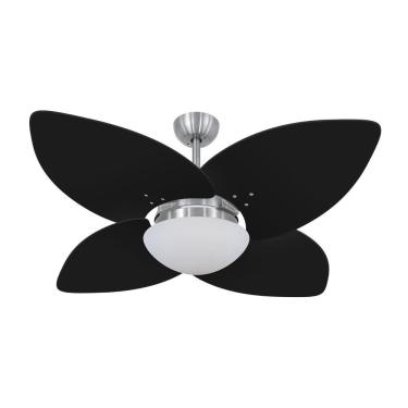 Imagem de Ventilador de Teto Mais de Casa Dormamu Escovado 120cm 4 Pás 3 Velocidades Preto com Lu...