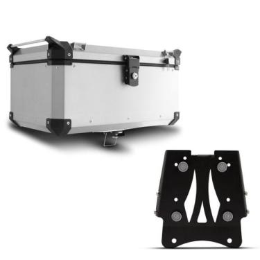 Imagem de Baú Moto Alumínio Top Case 56 Litros + Base de Fixação Super Adventure