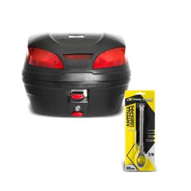 Imagem de Baú Moto 30 Litros Pro Tork + Antena Corta Pipa 7/8, PRETO, 30 Litros