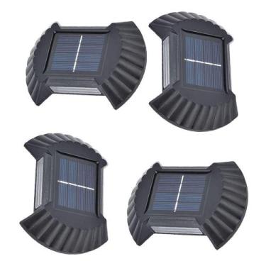 Imagem de Luminaria Solar Arandela De Parede Kit 4 Und Luz Segurança - LEVA PRO 