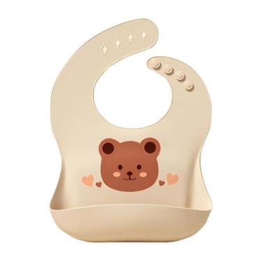 Imagem de Babador de Silicone Impermeável com Coletor e Ajuste Reguláv - Tudo em