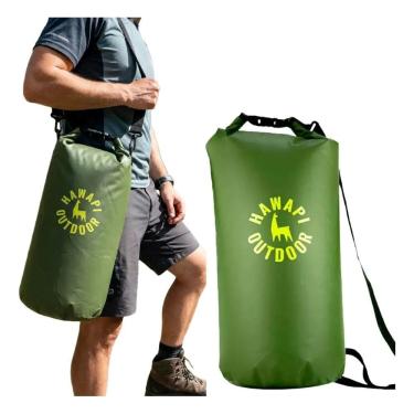 Imagem de Saco Estanque 10l Verde Escuro Hawapi - Impermeável, Camping