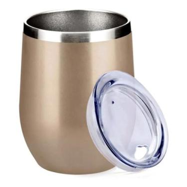 Imagem de Copo Térmico Inox Parede Dupla Vácuo Com Tampa Não Vaza - Mimo Style, 