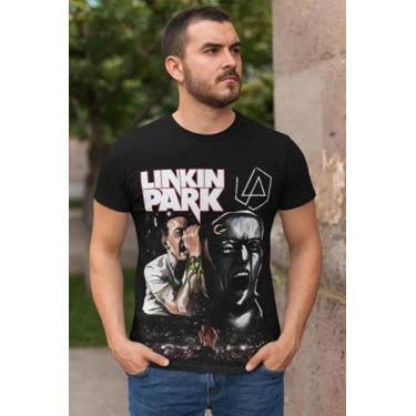 Imagem de Camiseta Linkin Park Chester Blusa Banda de Rock Adulto Unissex Fn1110