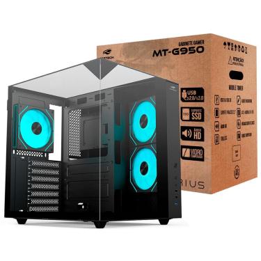 Imagem de Gabinete Gamer Aquarius Mt-G950bk com Frontal e Lateral em Vidro Usb 3.0 Preto C3tech