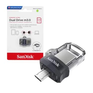Imagem de Pen Drive 128GB Usb 3.0 Ultra Dual Drive Otg  150mbs Leit  Sddd3-128g-g46 Sandisk