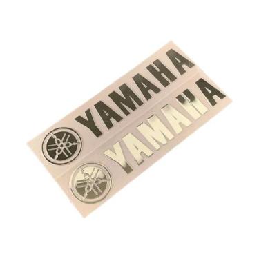 Imagem de Adesivos Refletivos Prateados Impermeáveis Para Motocicletas Yamaha Pa