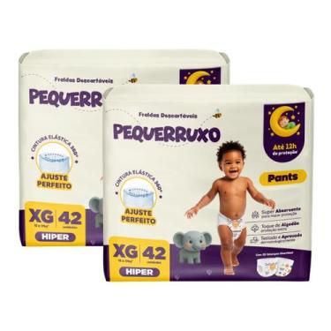 Imagem de Kit 2 Fralda Calça Pequerrucho Pants Infantil Shortinho Hiper, XG