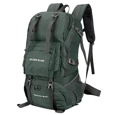 Imagem de Kiboule Mochila 45L Camping Caminhada Pacote De Montanhismo De Grande Capacidade Mochila De Viagem Impermeável Grama Verde