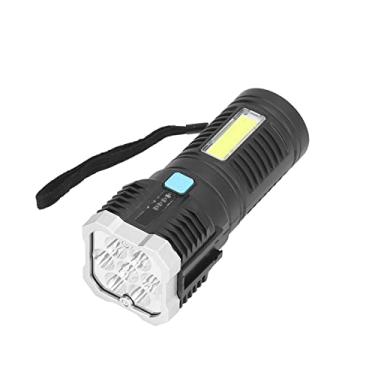 Imagem de Lanternas LED recarregáveis, dispositivo de iluminação super brilhante USB Quad Core, LED+COB com 4 modos de iluminação, para uso em emergência e externo