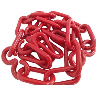 Imagem de 12 Mt Corrente Plástica Isolamento Calha Chuva Elo Grande Vermelha