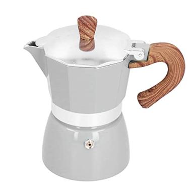 Imagem de Máquina de café expresso de fogão, máquina de café expresso italiana Moka cafeteira, cafeteira de fogão, alumínio, 3 xícaras(Prata)