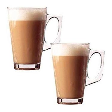 Imagem de Kit 3 Caneca de Vidro Taça Cappuccino Café Expresso Londres