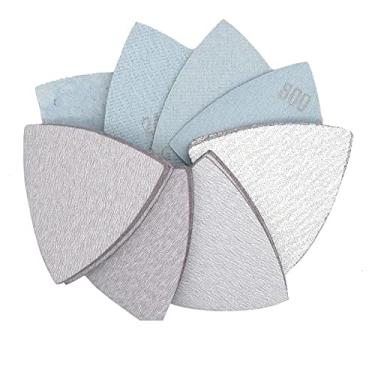 Imagem de SHENGANG 25 peças 90 * 90 * 90mm folhas de lixa triângulo lixa gancho laço 60 a 800 grãos disco de lixa abrasivo para lixamento de madeira metal, 180