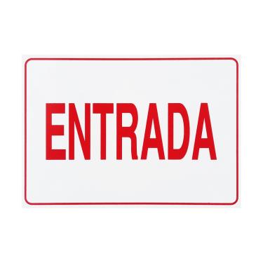 Imagem de Placa De Sinalização Entrada 30x20 Acesso - S-213/2 F9e