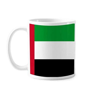 Imagem de Caneca de cerâmica com bandeira nacional dos Emirados Árabes Unidos Caneca de cerâmica xícara de porcelana de café louça