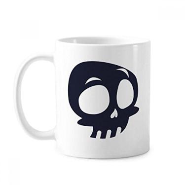 Imagem de Caneca esqueleto de olhos grandes de Halloween cerâmica xícara de café porcelana louça