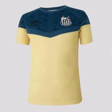 Imagem de Camisa Umbro Santos Treino 2023 Amarela