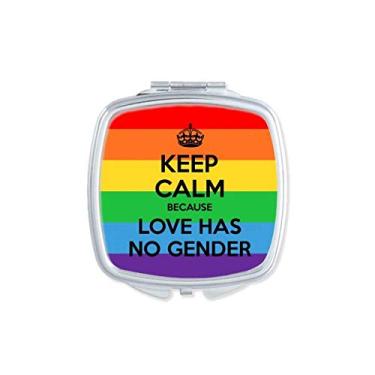 Imagem de Espelho LGBT portátil de bolso compacto para maquiagem dupla face gay lésbica transgênero
