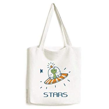 Imagem de Universo e alienígena Travel Among Stars sacola de lona, bolsa de compras, bolsa casual