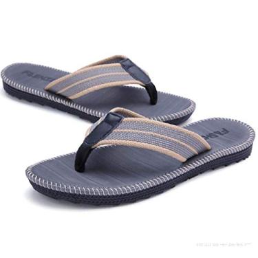 Imagem de SOUGAO Chinelo masculino unissex de praia/piscina para ambientes externos e internos (Cinza 42)