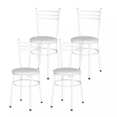 Imagem de 4 Cadeiras Epoxi Branca Para Cozinha Cor: Branco