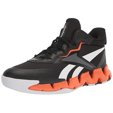 Imagem de Reebok Tênis de basquete masculino Zig Encore Cross Training, Preto/Branco/Laranja Smash, 12.5 Women/11 Men