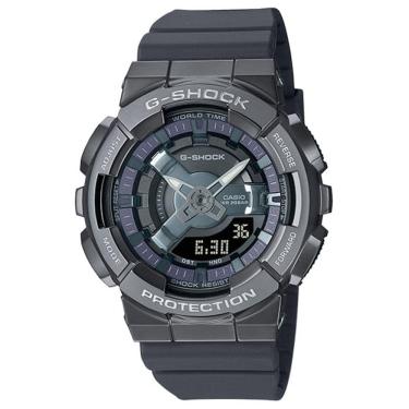Imagem de Relógio CASIO G-SHOCK anadigi prata borracha GM-S110B-8ADR