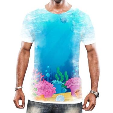 Imagem de Camiseta Camisa Paisagem Fundo Do Mar Peixes Animais Hd 9 - Enjoy Shop