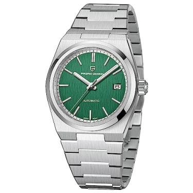 Imagem de Pagani Design Relógios masculinos mecânicos automáticos à prova d'água NH35 movimento cristal safira luminoso relógio de aço inoxidável, Verde 1, Negócios