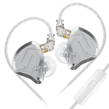 Imagem de Fones de ouvido KZ ZSN Pro 2 polegadas, fones de ouvido de metal 1BA+1DD, tecnologia híbrida, HiFi, baixo, som claro, fones de ouvido com cancelamento de ruído IEMs com fio para músicos cantores
