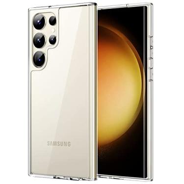 Imagem de JETech Capa para Samsung Galaxy S23 Ultra 5G 6,8 Polegadas, Case Protetora de Telefone à Prova de Choque Não-Amarelecimento, Capinha Parte Traseira PC Rígido Anti-Riscos (Claro)
