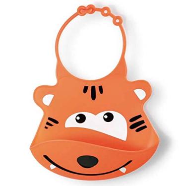 Imagem de Babador de Silicone Silybib Leão, Multikids Baby, Laranja