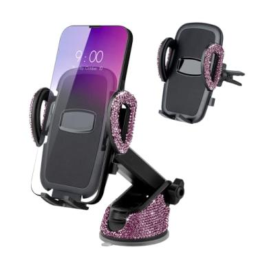 Imagem de eing Suporte de suporte de telefone para carro painel de ar e ventilação de para-brisa para iPhone, Samsung, Moto, Huawei, Nokia, LG, Smartphones, Compatível com iPhone 12/11/11 Pro/8 Plus/8/SE/X/XR/XS/7 Plus Samsung S20/S10/S9/S8, Roxo